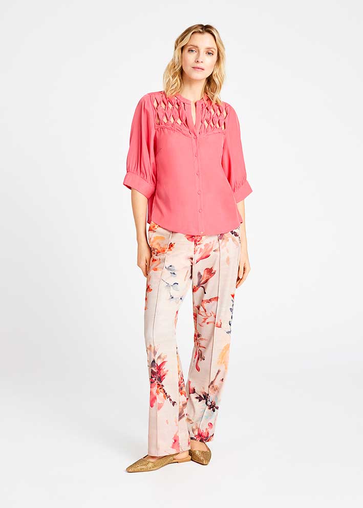 Gustav Marisa jersey pants 57000 Sand w. Rose Print Online nu