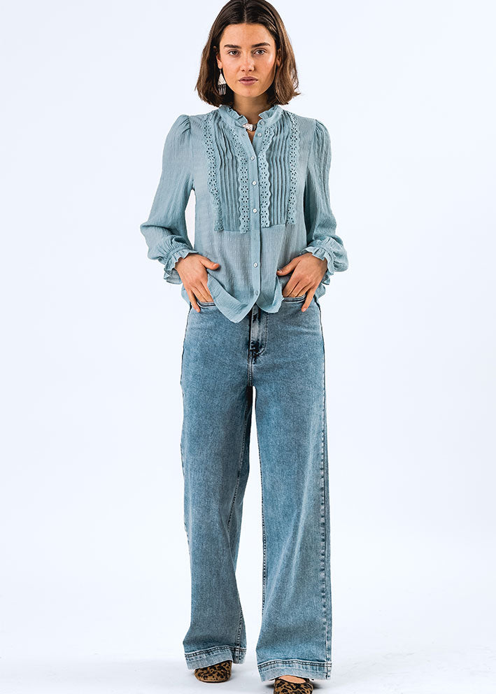 Lollys Laundry Ariel Skjorte - Dusty Blue