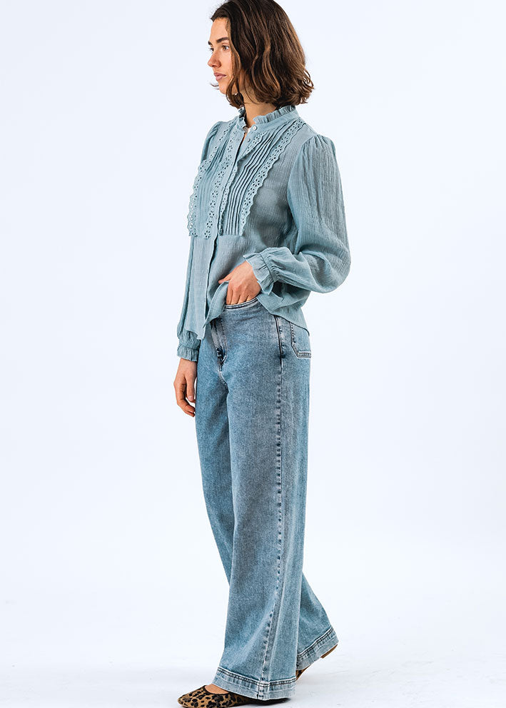 Lollys Laundry Ariel Skjorte - Dusty Blue
