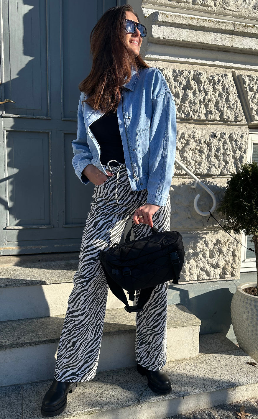 Moves Jeans - Adanna Zebra - Black