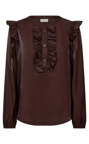 Freequent Bluse - Naron - Coffee Bean Udsalg