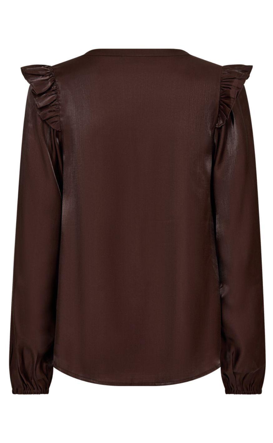 Freequent Bluse - Naron - Coffee Bean Udsalg