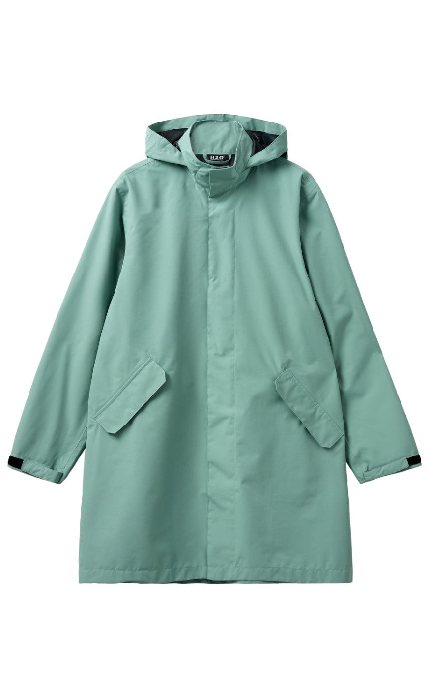 H2O Regnjakke - Rømø Long Unisex - Sea Grass