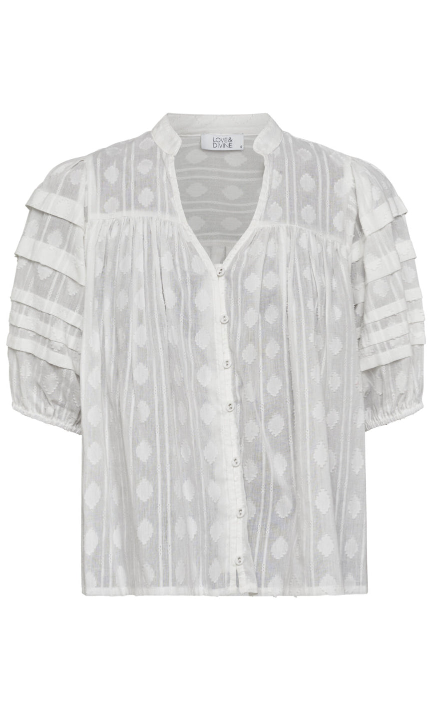 Love & Divine Skjorte - Love1336 - Cream Udsalg