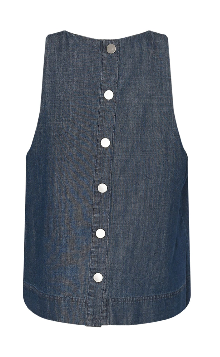 Noella Top - Lindsey - Medium Blue Wash
