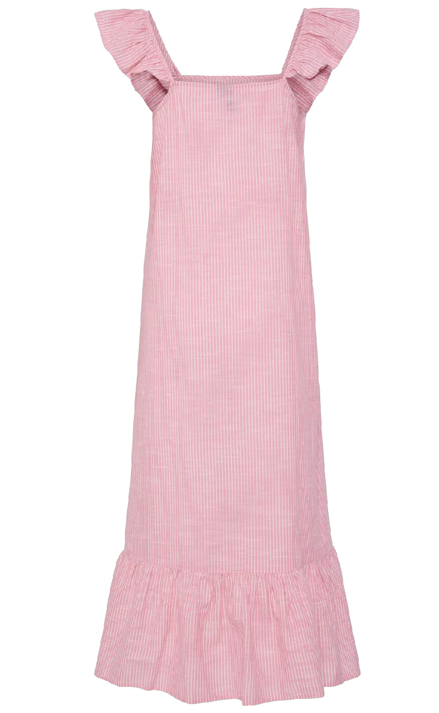 Pieces Kjole - Apia - Pink Lemonade/Bright White