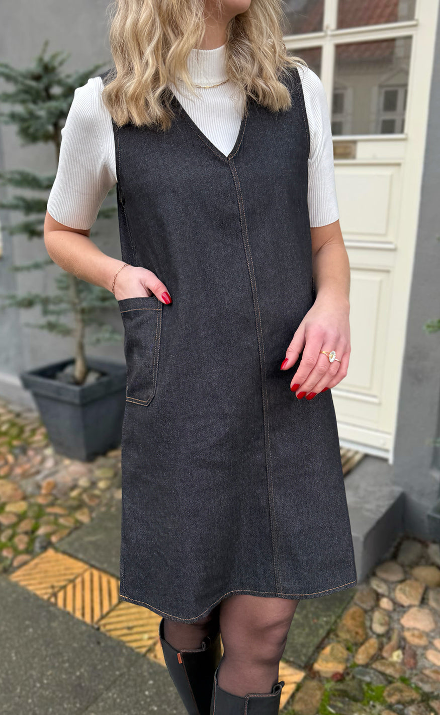 Say INA Copenhagen Kjole - Ania Spencer - Grey / Black Denim Rabat