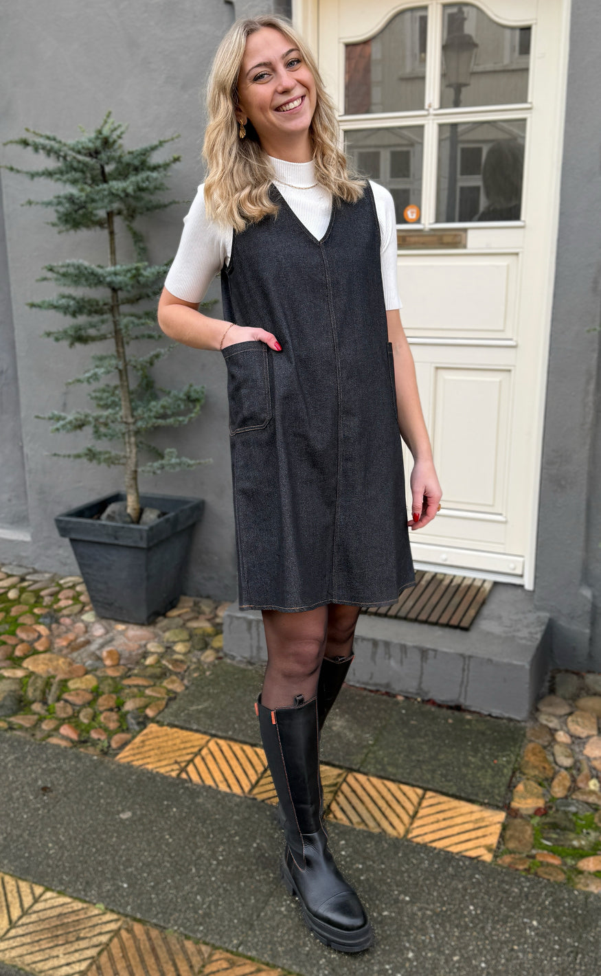 Say INA Copenhagen Kjole - Ania Spencer - Grey / Black Denim Rabat