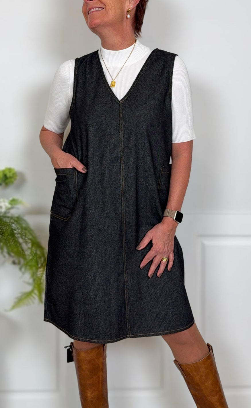 Say INA Copenhagen Kjole - Ania Spencer - Grey / Black Denim Rabat