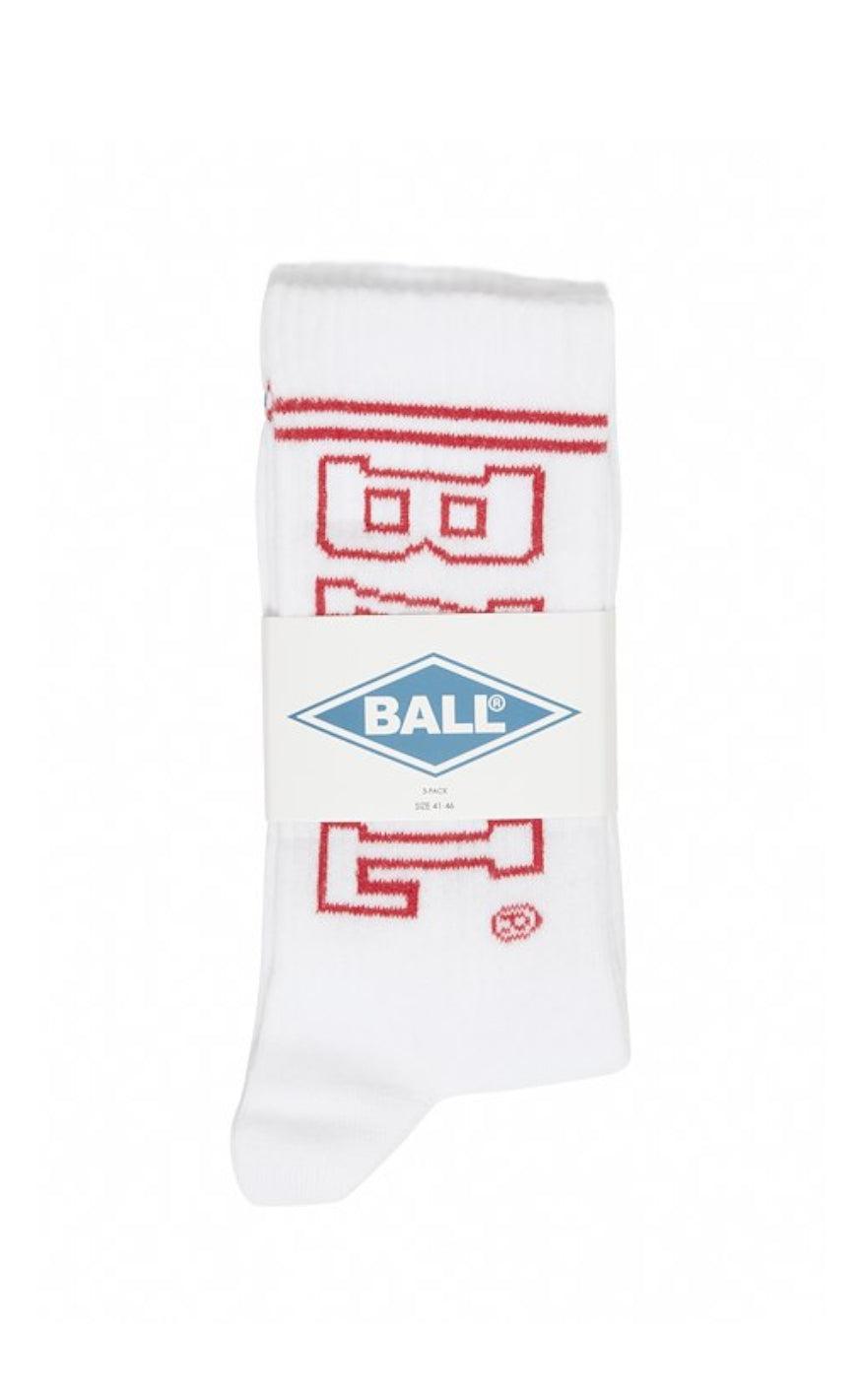 BALL Original Strømper - 3 Pack - White/Multi Logo Online nu