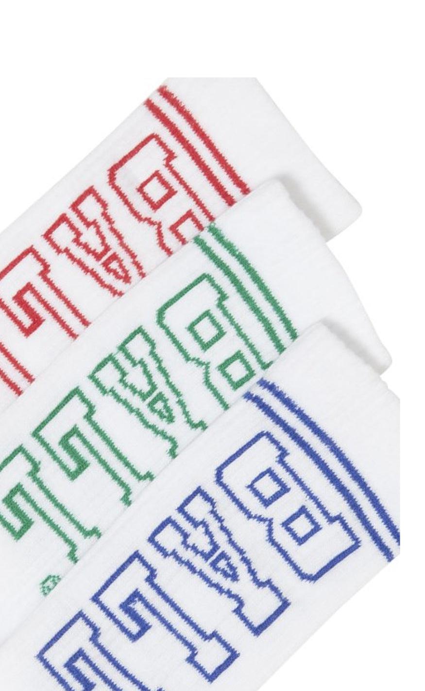 BALL Original Strømper - 3 Pack - White/Multi Logo Online nu