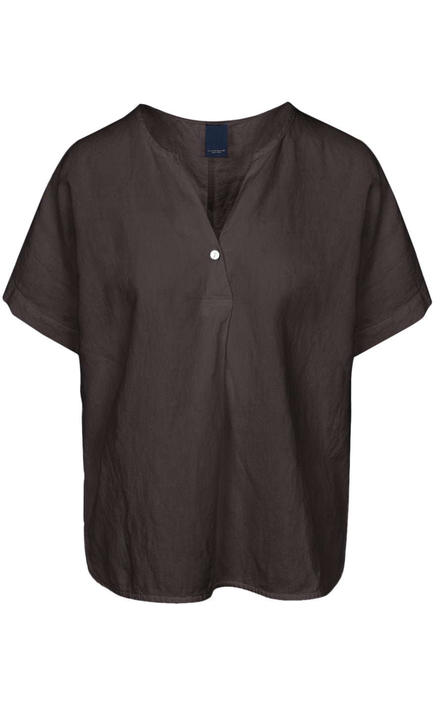 Luxzuz Bluse - Helily - Choco Lux
