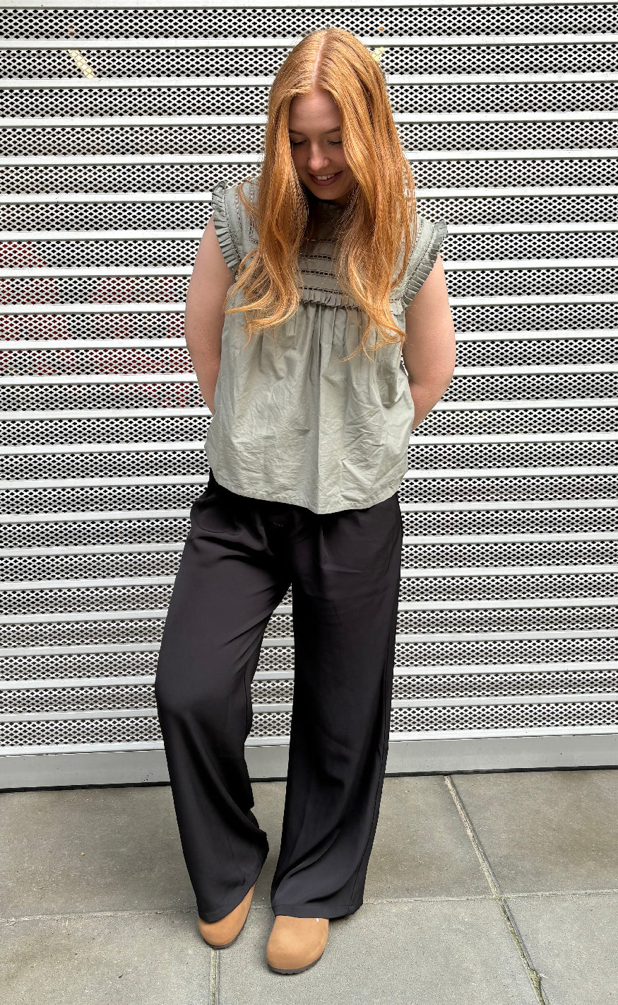 Noella Bluse - Kama - Sage Green Udsalg