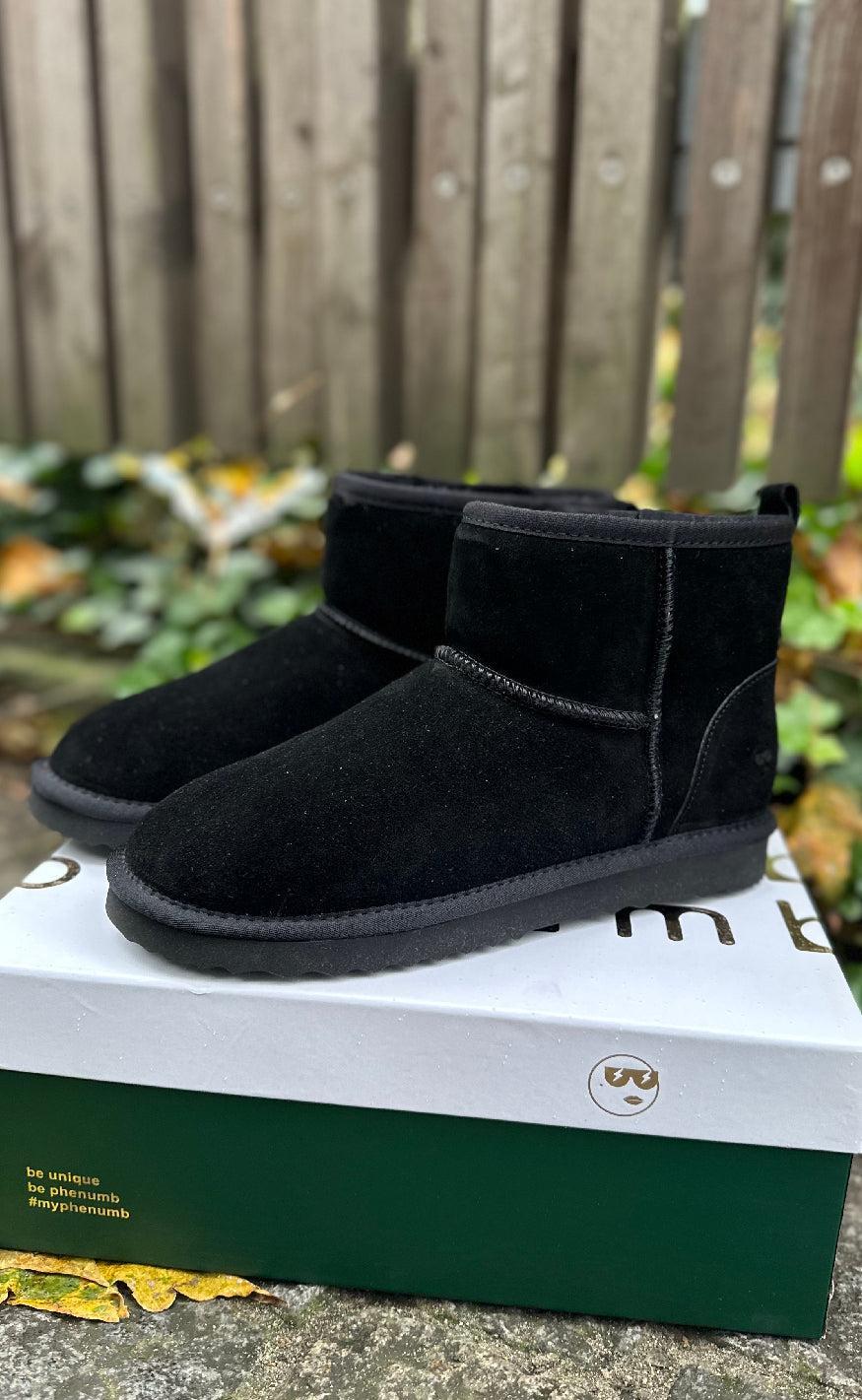 Phenumb Bamsesko - Dumble - Suede Warm Black Online nu