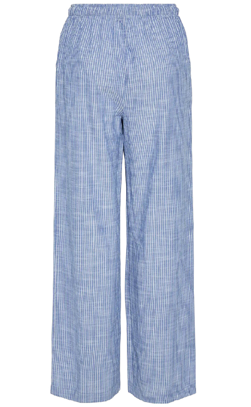 Pieces Bukser - Apia - Nautical Blue/Bright White